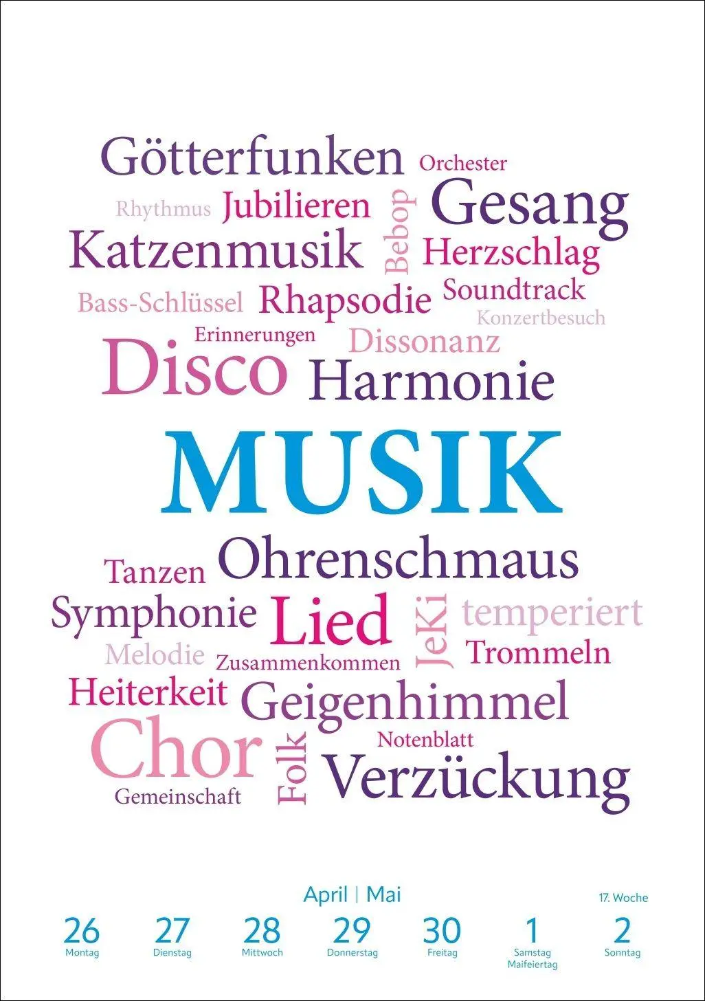 Bild: 9783840040122 | Was uns bewegt Wochen-Kulturkalender 2027 - Mit Worten auf...
