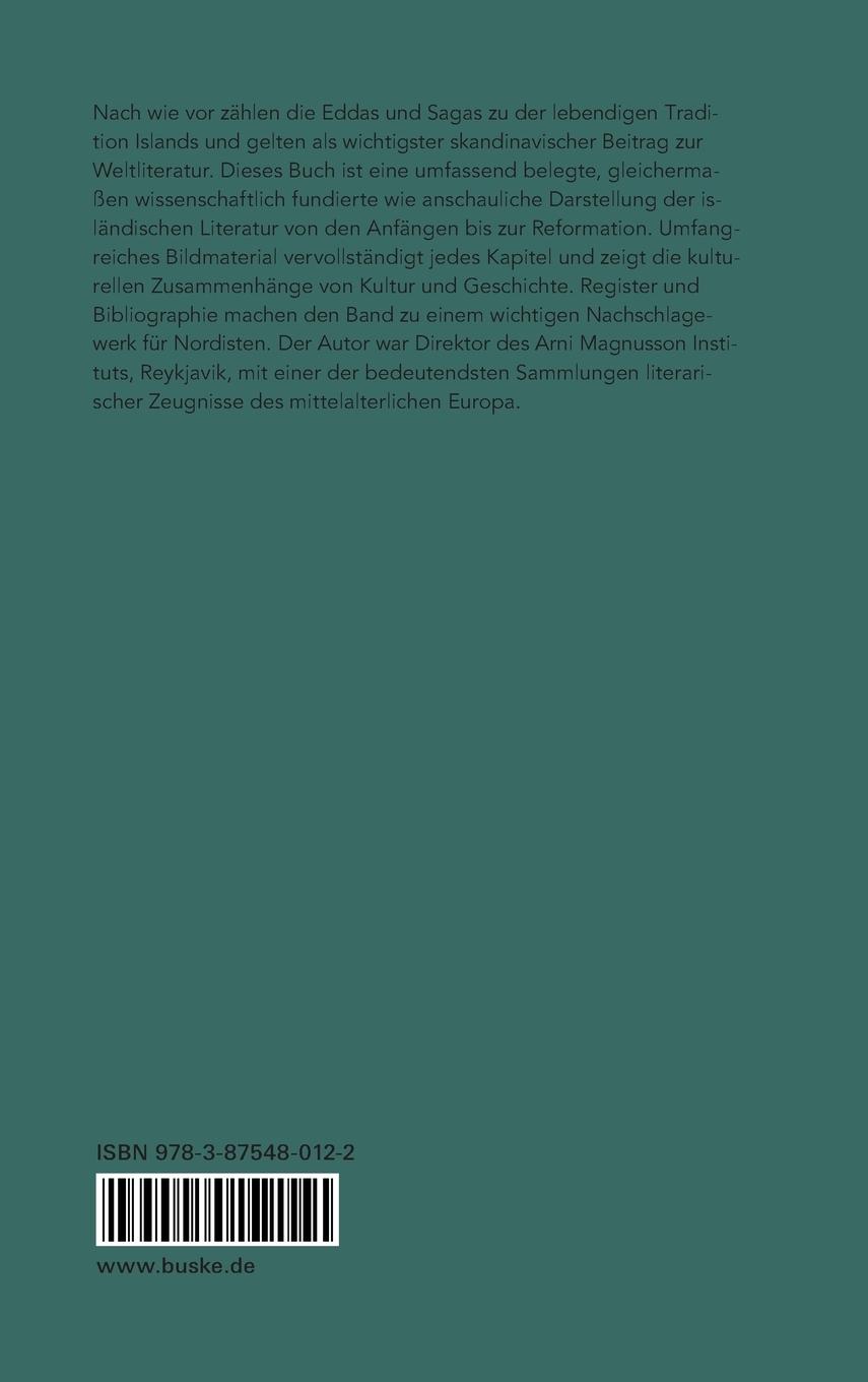 Rückseite: 9783875480122 | Eddas und Sagas | Die mittelalterliche Literatur Islands | Buch | 1994