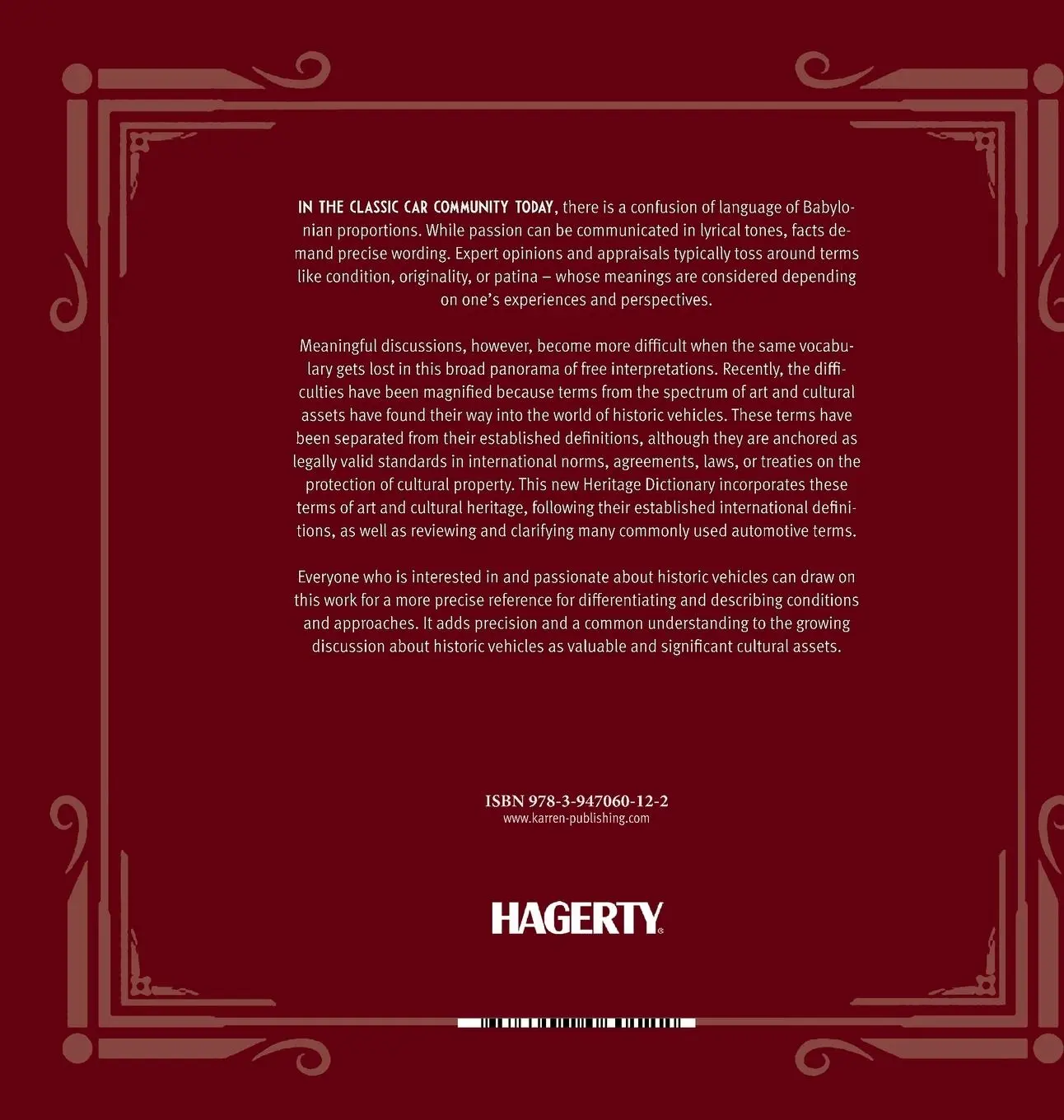 Rückseite: 9783947060122 | Heritage Dictionary of Historic Vehicles | Gundula Tutt (u. a.) | Buch