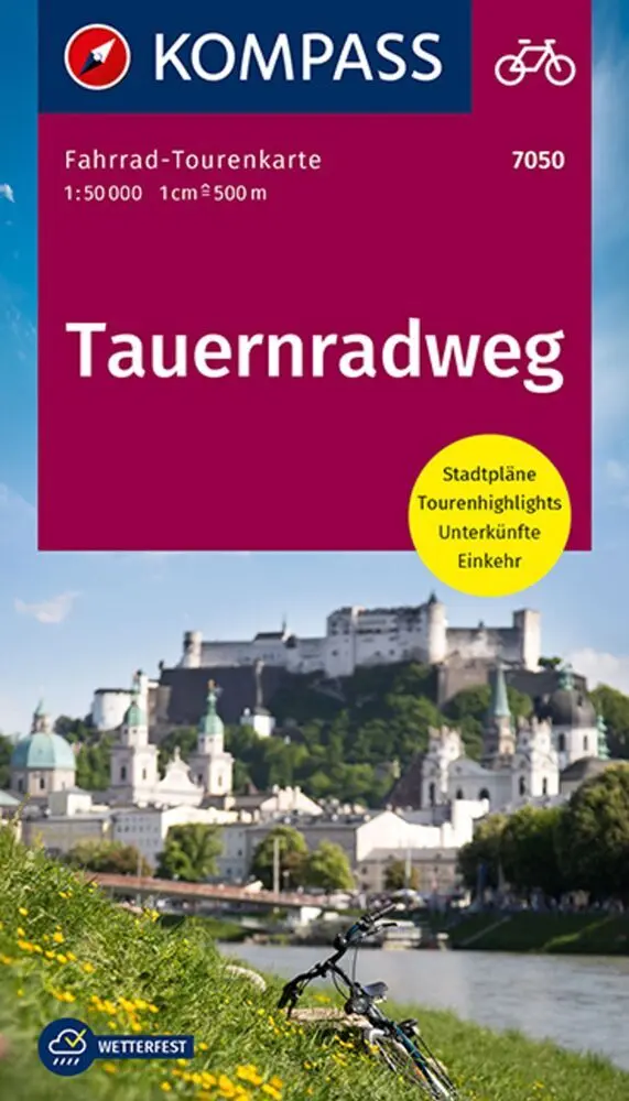 Cover: 9783991210122 | KOMPASS Fahrrad-Tourenkarte Tauernradweg, von Krimml bis Passau...