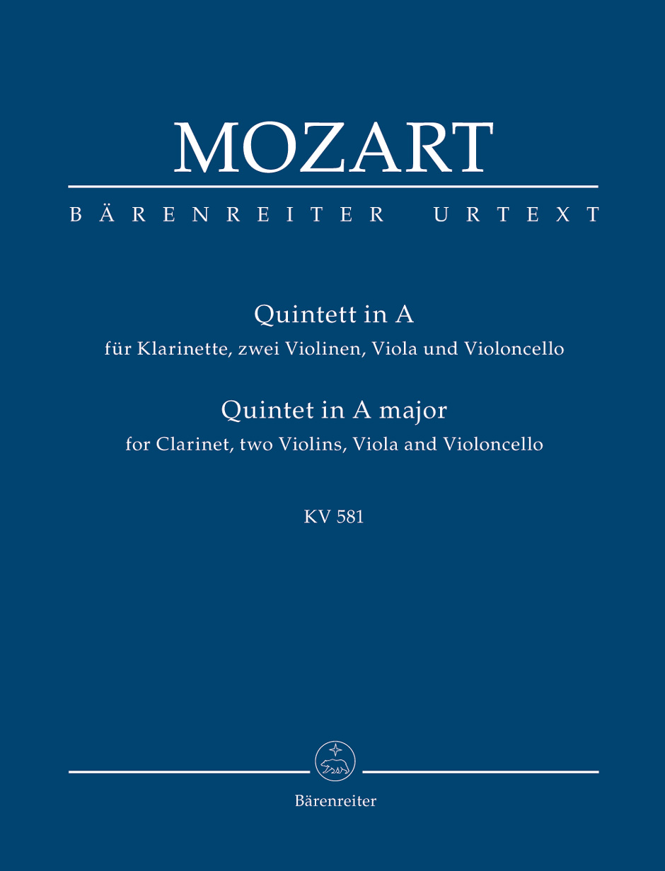Cover: 9790006200122 | Clarinet Quintet K581 Study Score | Wolfgang Amadeus Mozart