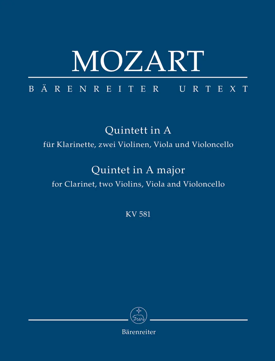 Cover: 9790006200122 | Clarinet Quintet K581 Study Score | Wolfgang Amadeus Mozart
