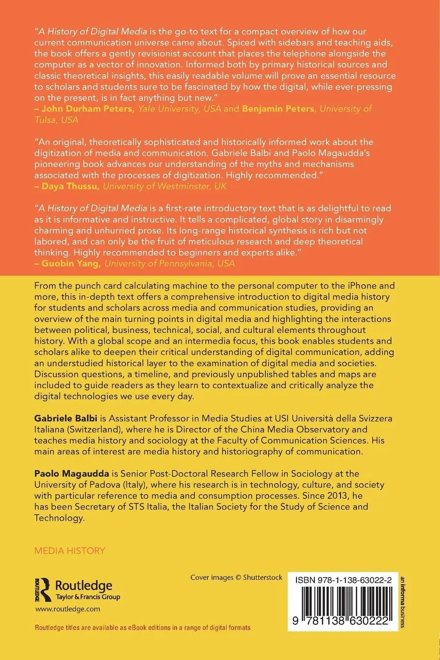 Rückseite: 9781138630222 | A History of Digital Media | An Intermedia and Global Perspective