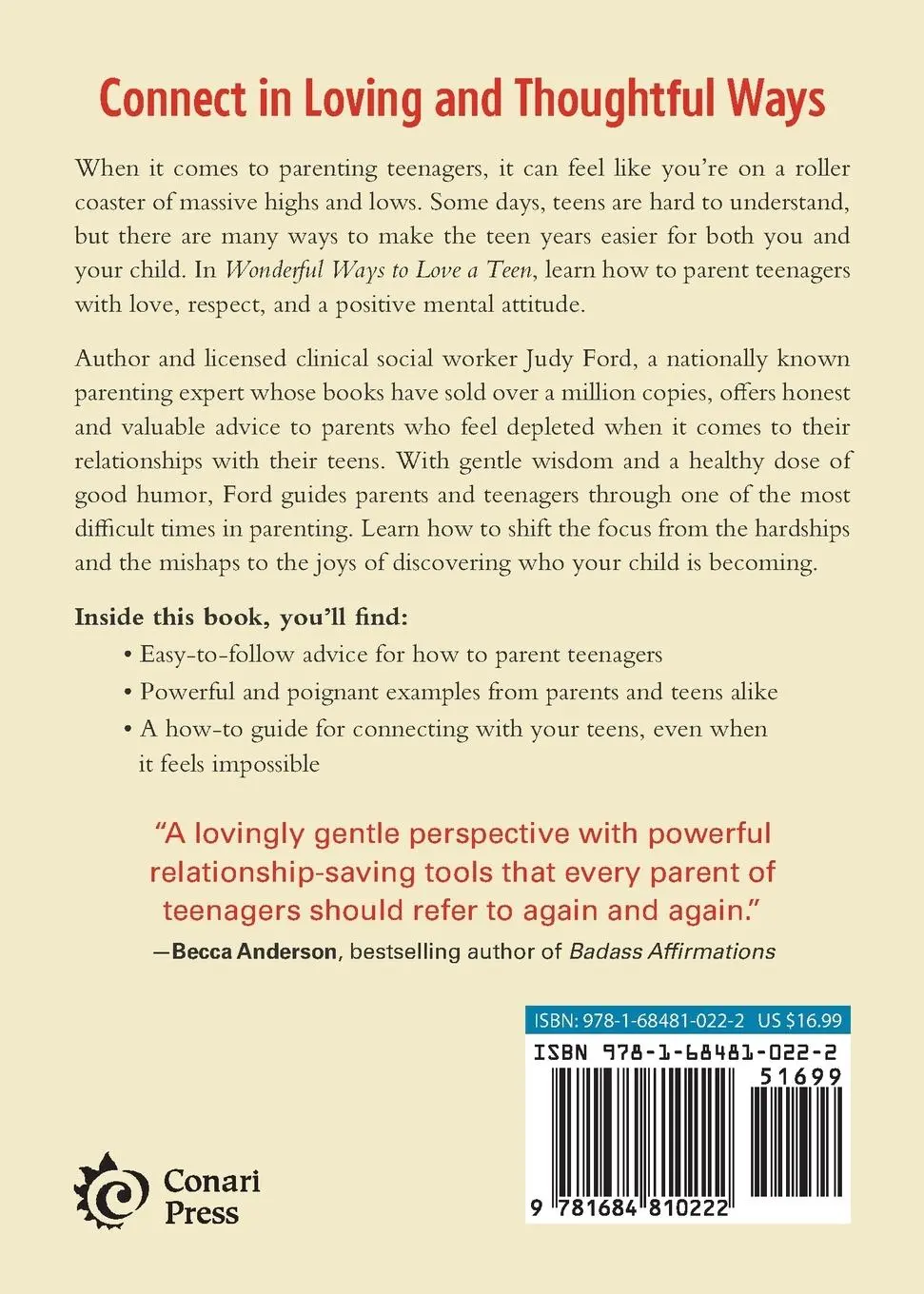 Rückseite: 9781684810222 | Wonderful Ways to Love a Teen | Judy Ford | Taschenbuch | Englisch