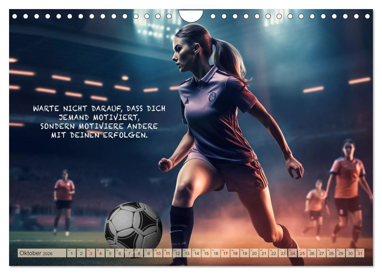 Bild: 9783457380222 | Motivation und Fußball (Wandkalender 2026 DIN A4 quer), CALVENDO...