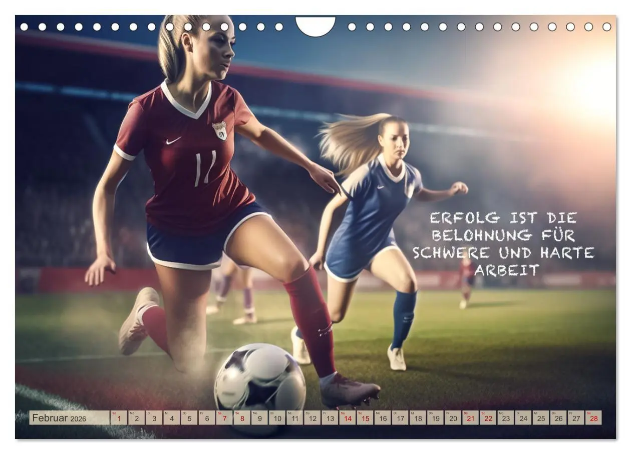 Bild: 9783457380222 | Motivation und Fußball (Wandkalender 2026 DIN A4 quer), CALVENDO...