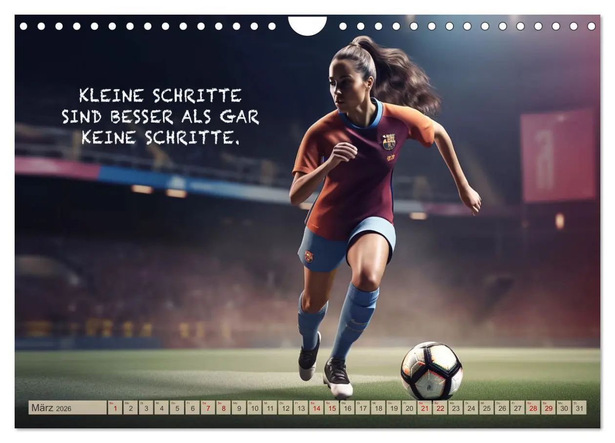 Bild: 9783457380222 | Motivation und Fußball (Wandkalender 2026 DIN A4 quer), CALVENDO...