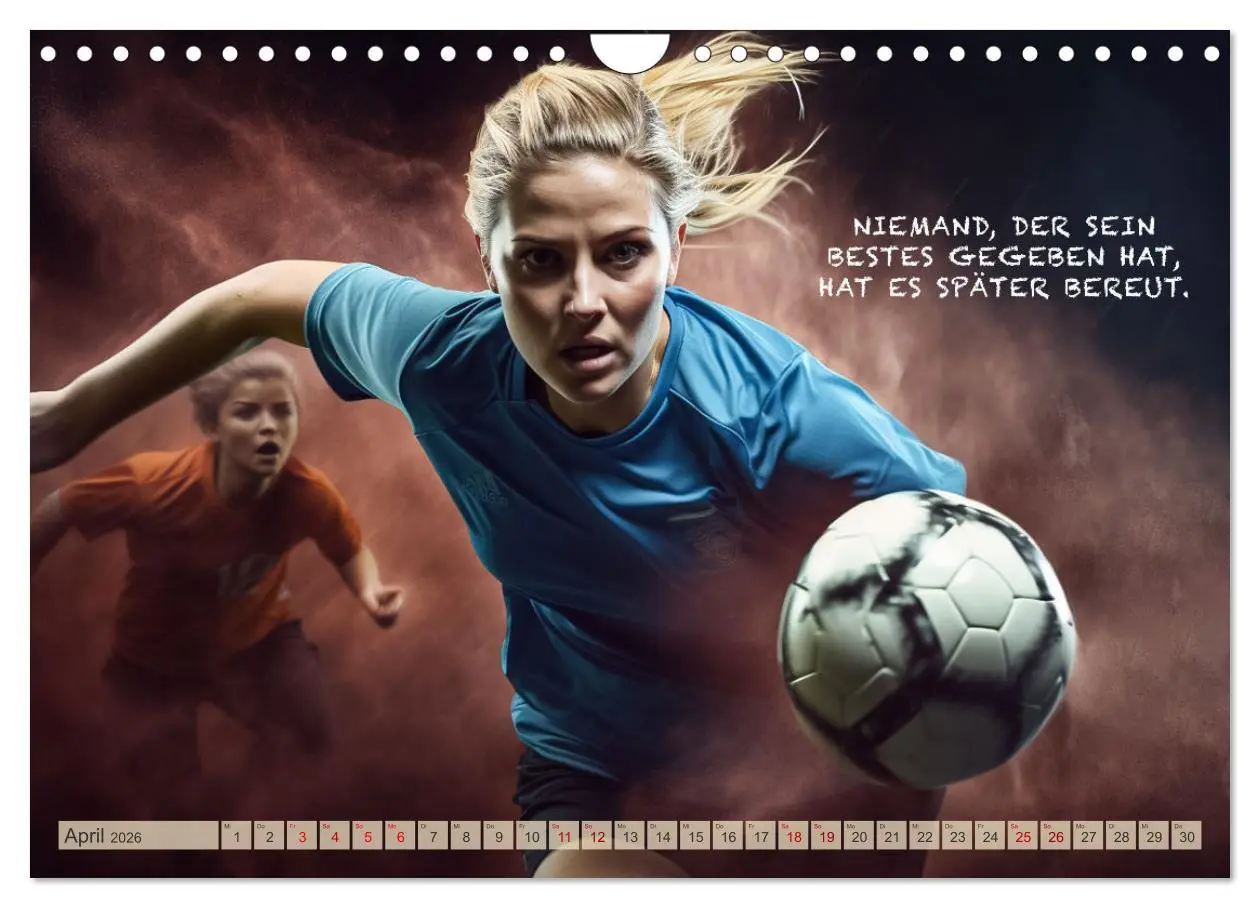 Bild: 9783457380222 | Motivation und Fußball (Wandkalender 2026 DIN A4 quer), CALVENDO...