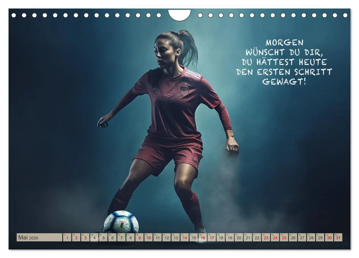 Bild: 9783457380222 | Motivation und Fußball (Wandkalender 2026 DIN A4 quer), CALVENDO...