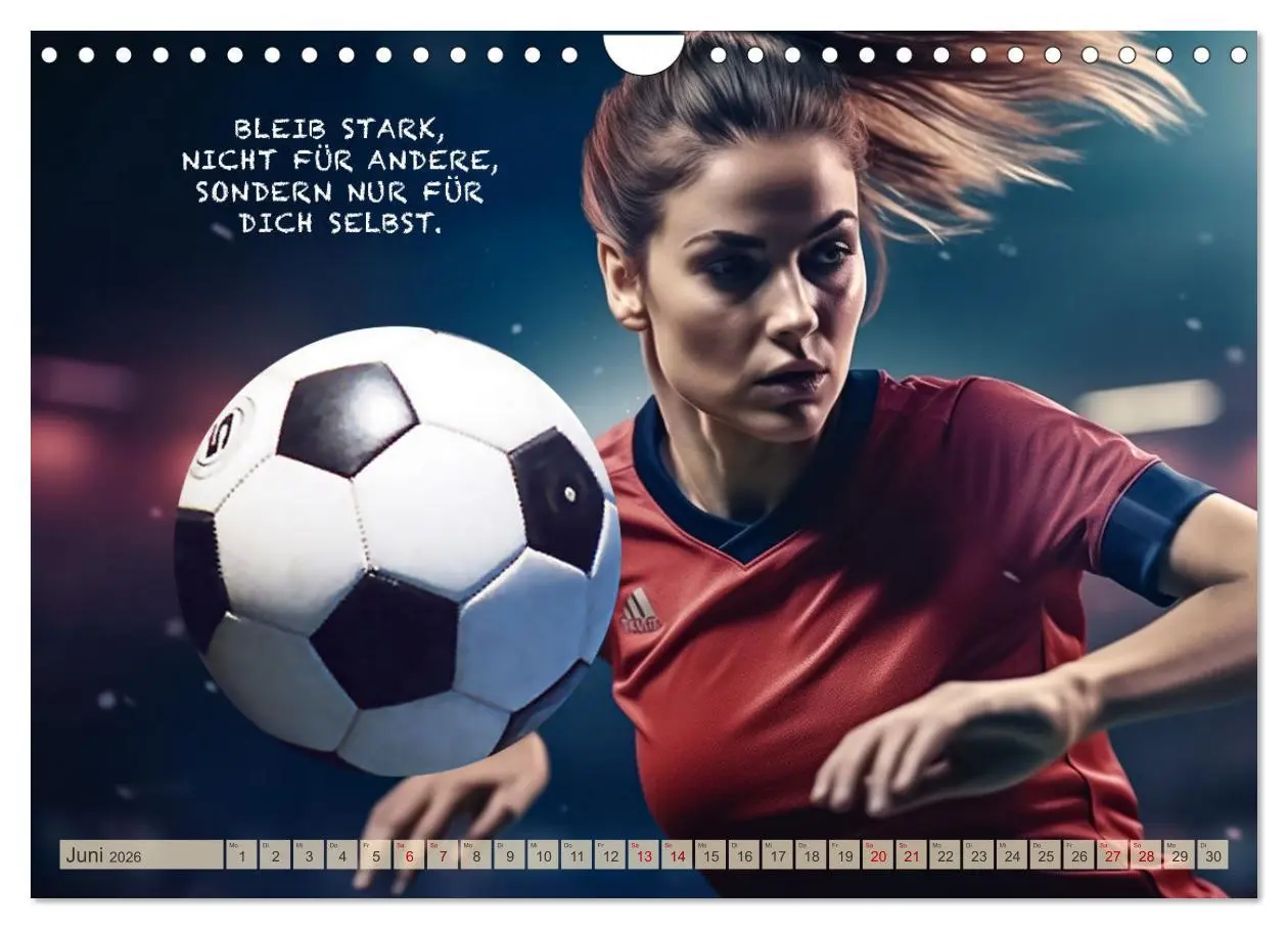 Bild: 9783457380222 | Motivation und Fußball (Wandkalender 2026 DIN A4 quer), CALVENDO...