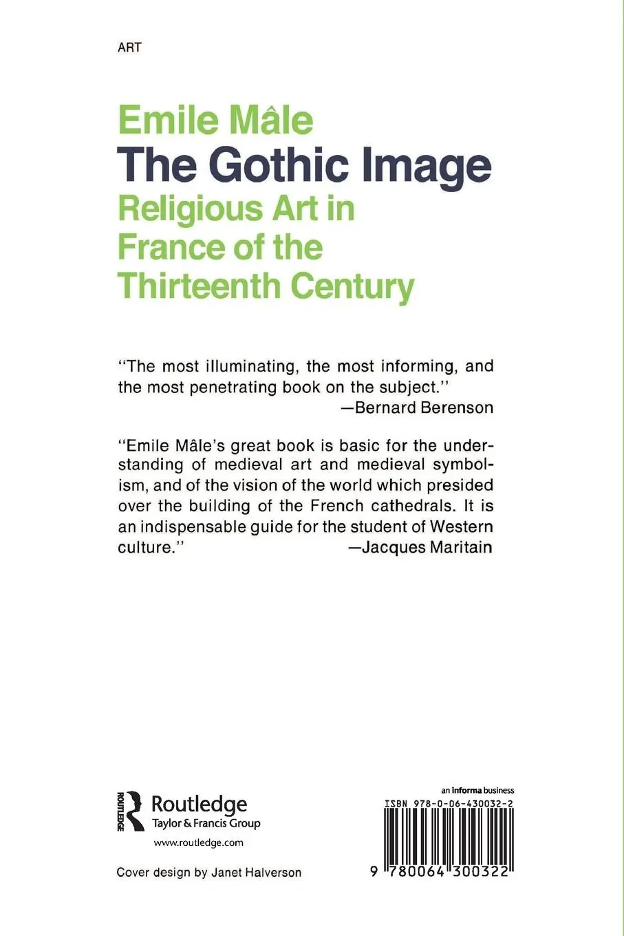 Rückseite: 9780064300322 | The Gothic Image | Religious Art In France Of The Thirteenth Century