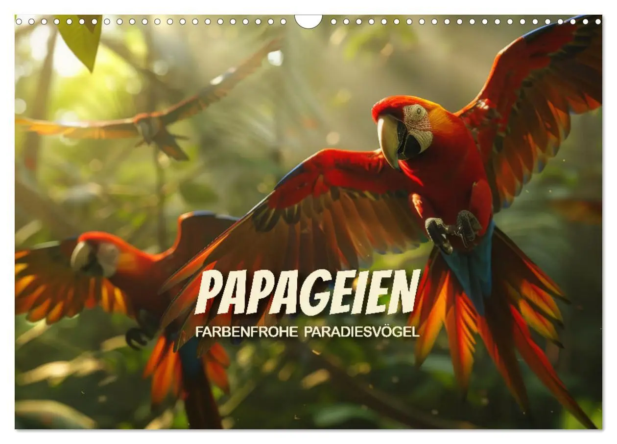 Cover: 9783457440322 | Papageien - Farbenfrohe Paradiesvögel (Wandkalender 2026 DIN A3...