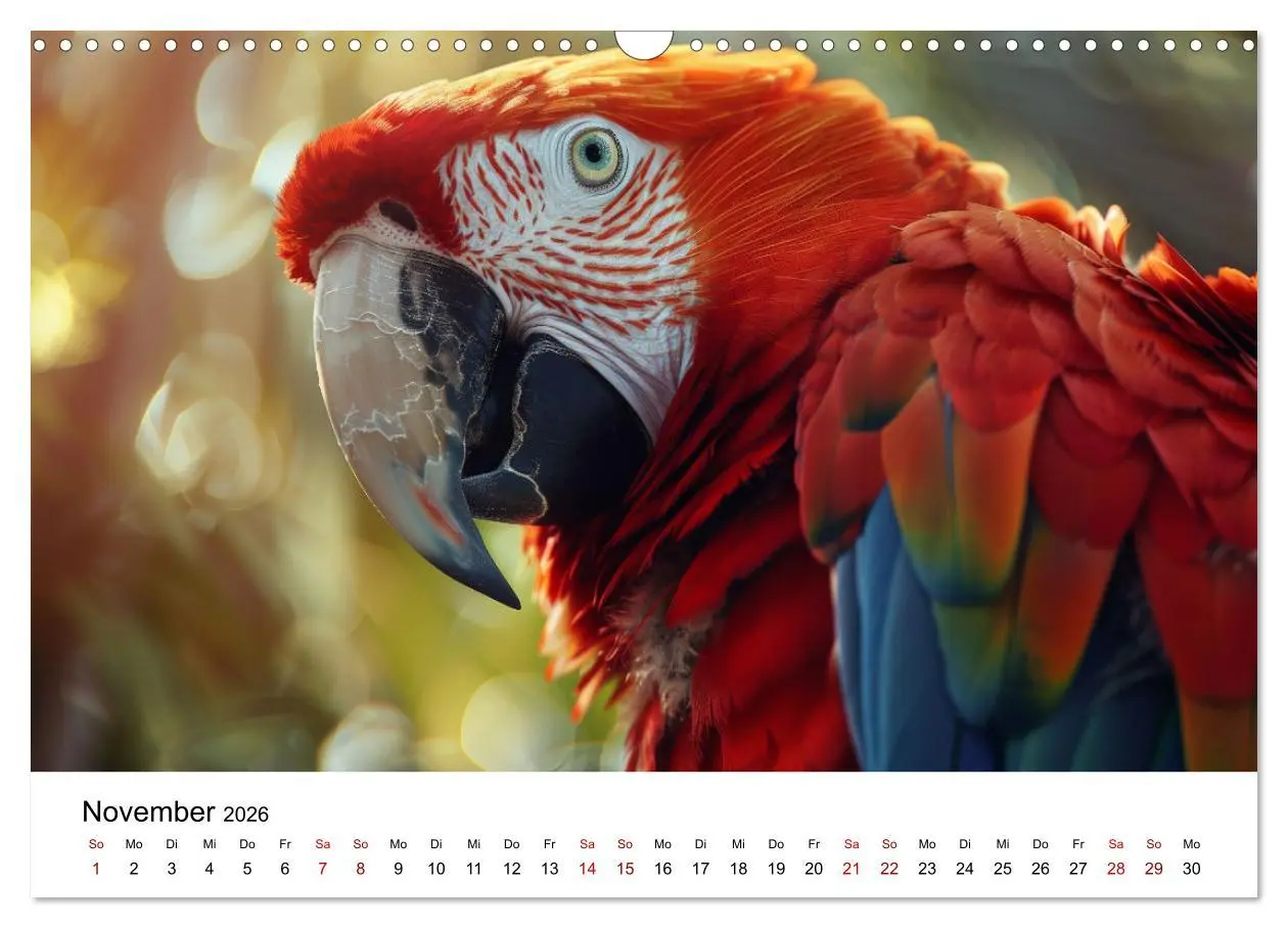 Bild: 9783457440322 | Papageien - Farbenfrohe Paradiesvögel (Wandkalender 2026 DIN A3...