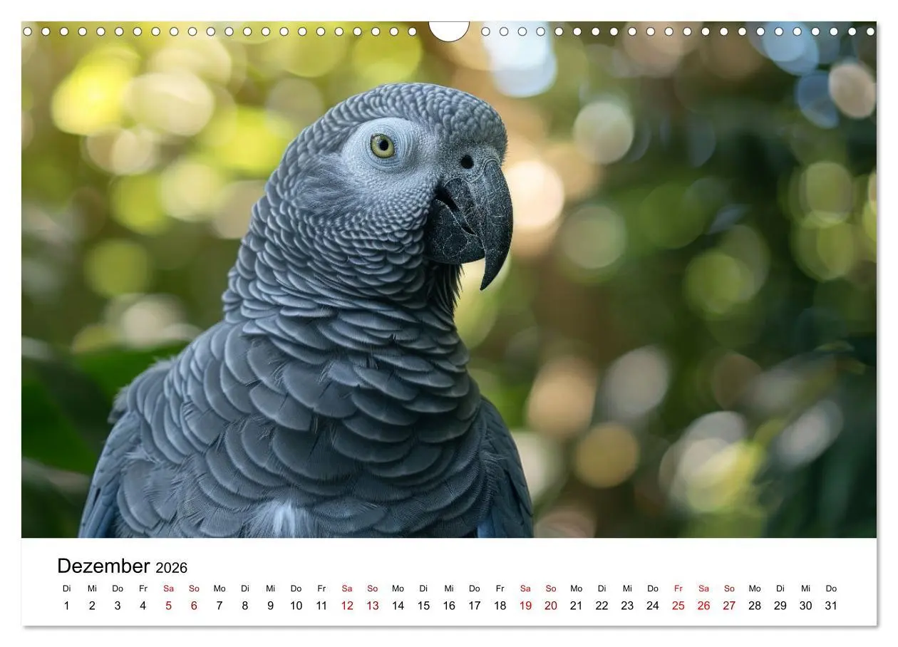 Bild: 9783457440322 | Papageien - Farbenfrohe Paradiesvögel (Wandkalender 2026 DIN A3...
