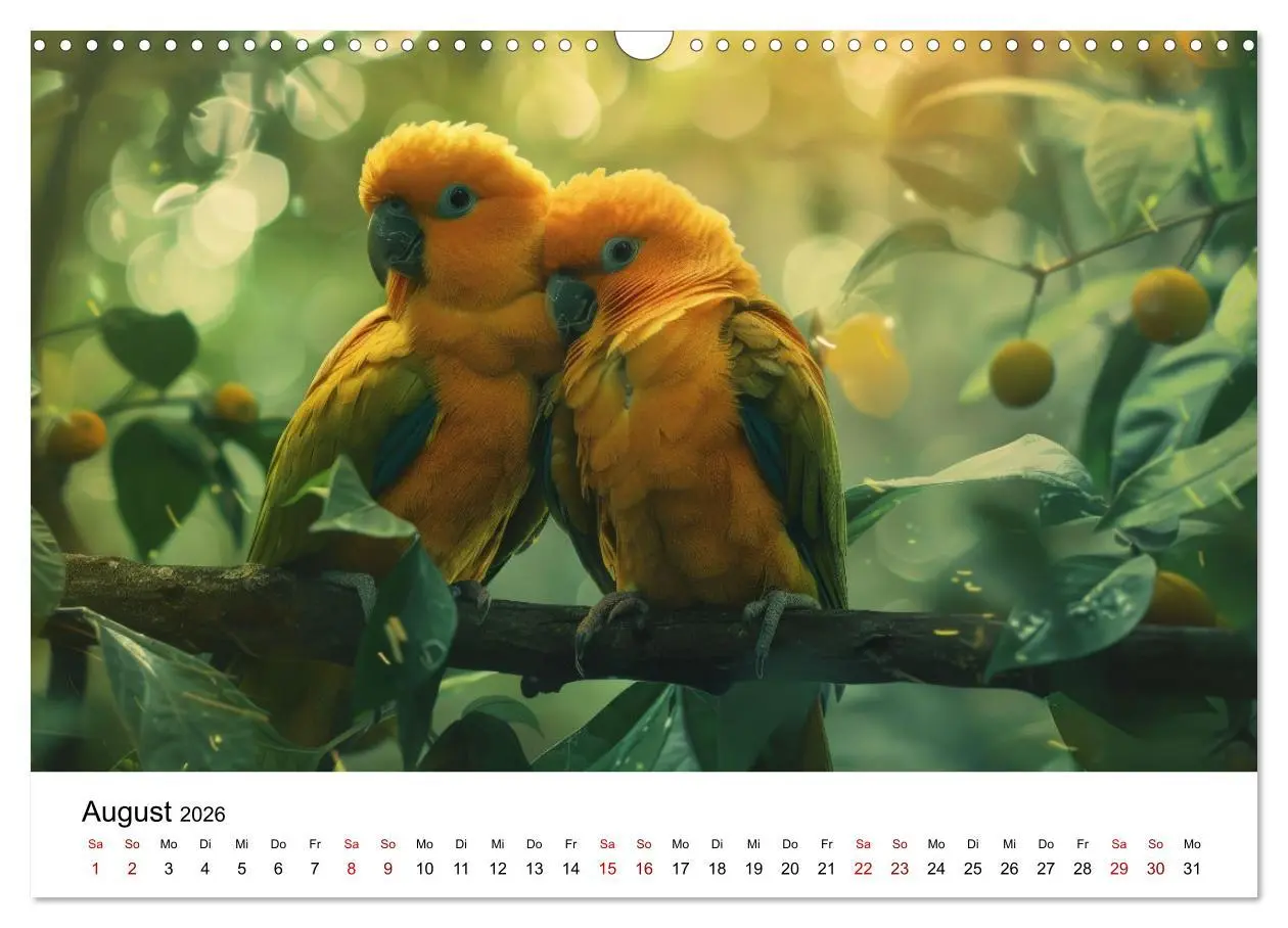 Bild: 9783457440322 | Papageien - Farbenfrohe Paradiesvögel (Wandkalender 2026 DIN A3...