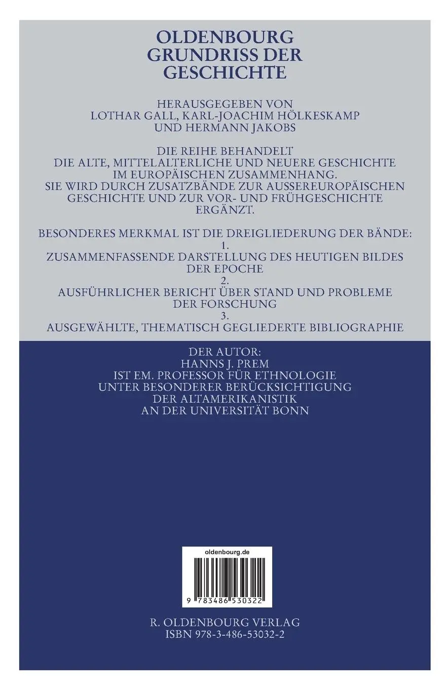 Rückseite: 9783486530322 | Geschichte Altamerikas | Hanns J. Prem | Taschenbuch | XVII | Deutsch