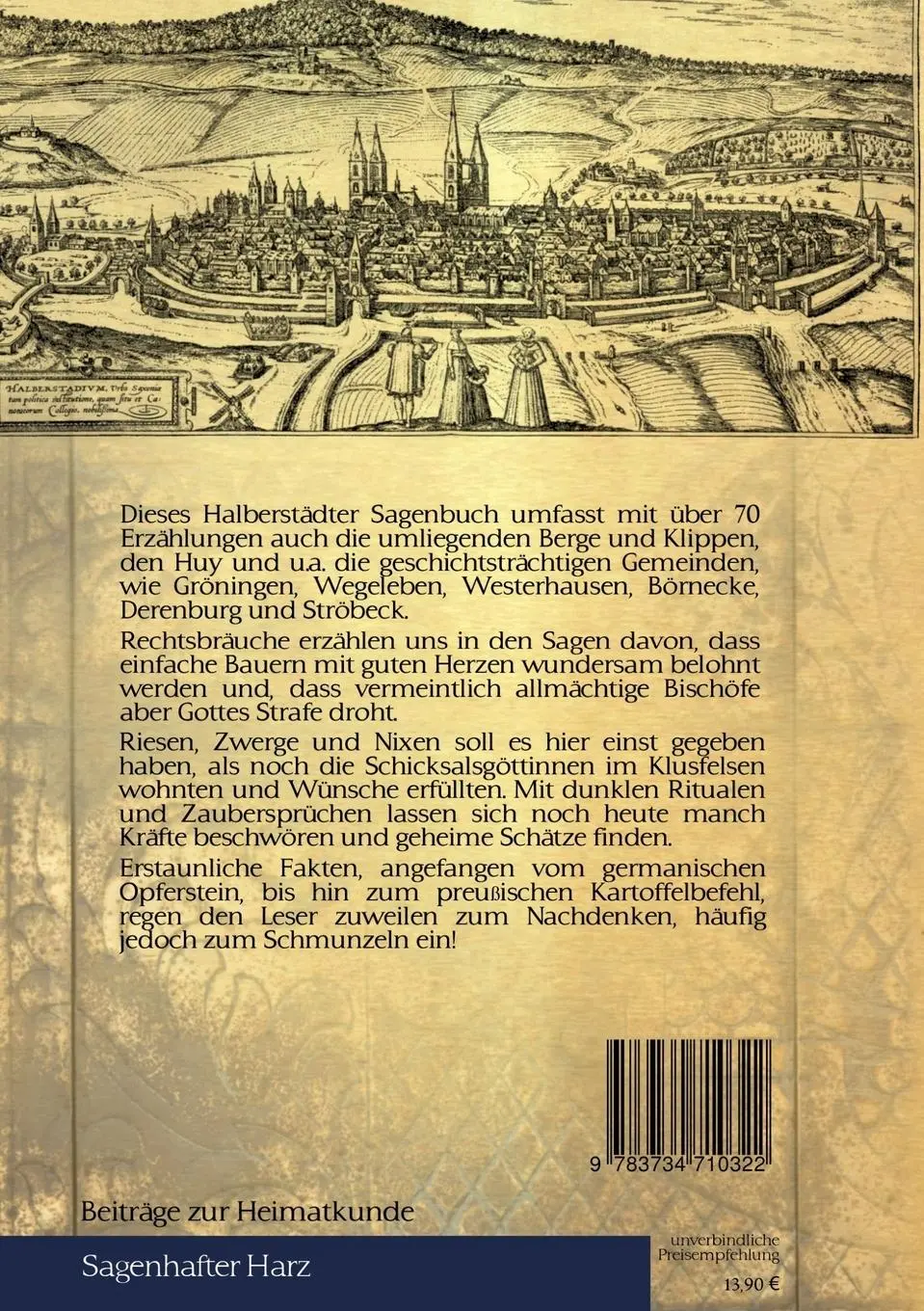 Rückseite: 9783734710322 | Sagenhaftes Halberstadt | Das Tor zum Harz | Carsten Kiehne | Buch