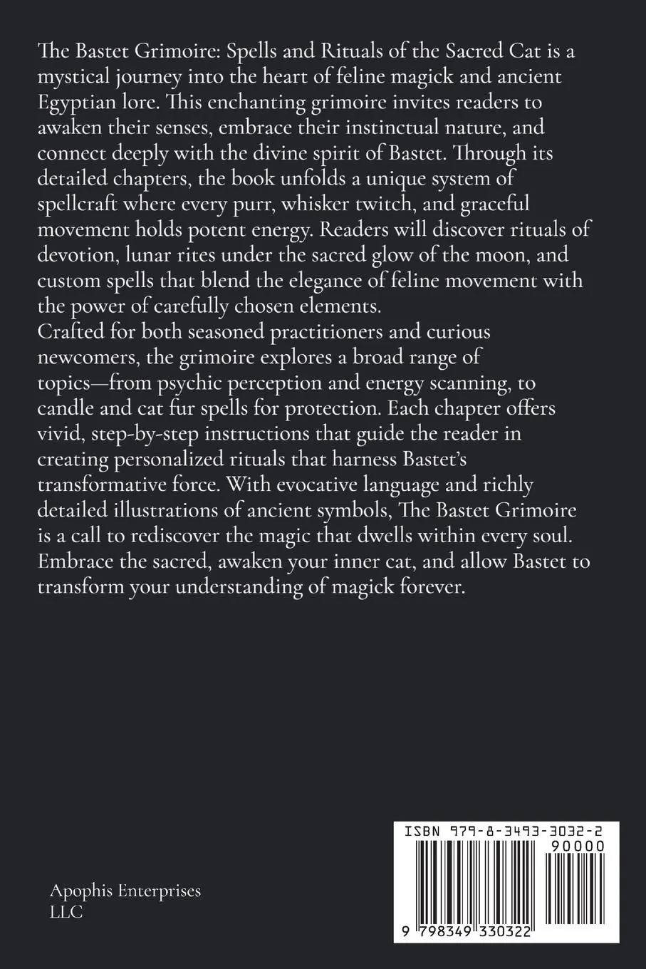 Rückseite: 9798349330322 | The Bastet Grimoire | Spells and Rituals of the Sacred Cat | Buch