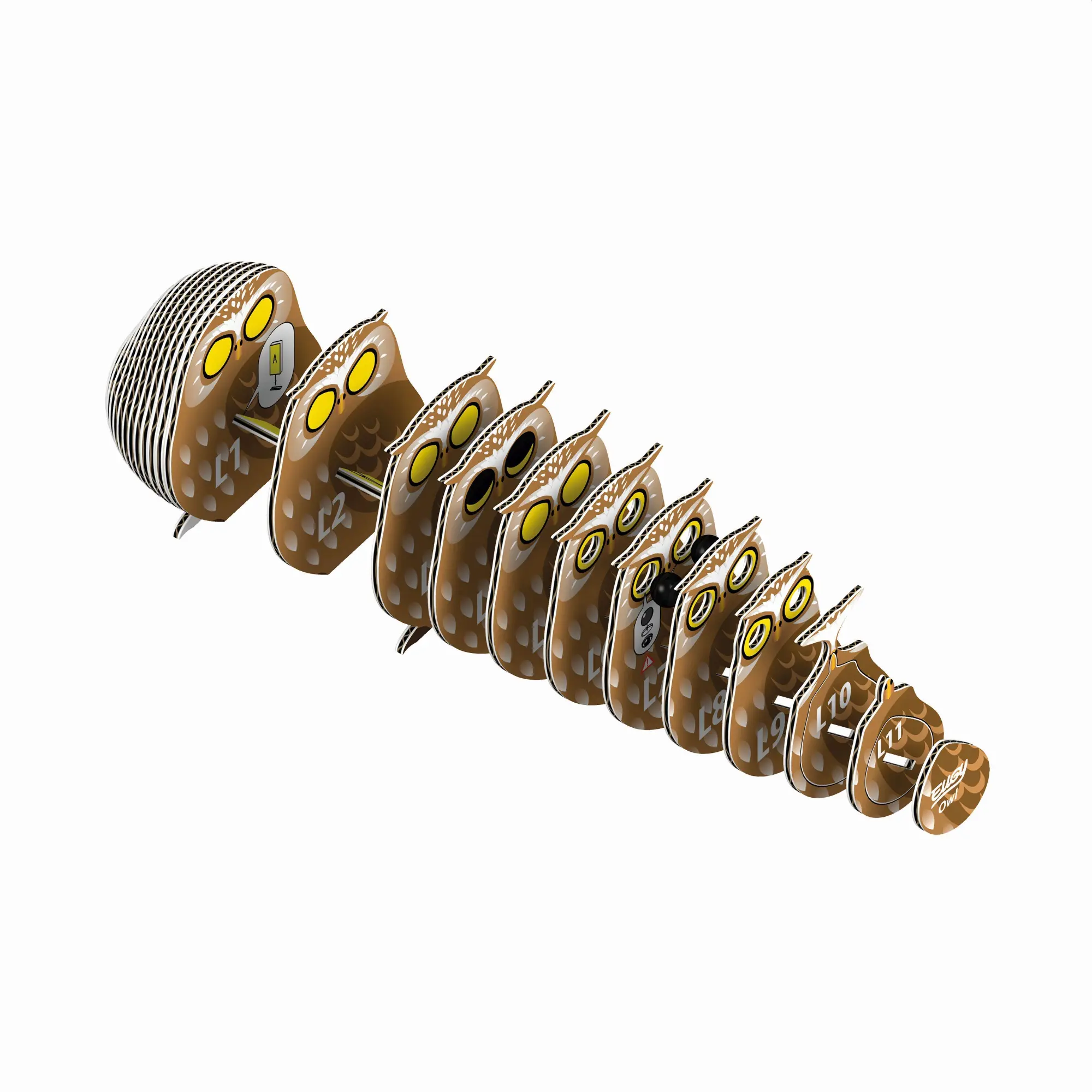 Bild: 9421035150422 | EUGY - 3D Bastelset Eule | Eugy | Kit (Bastelset) | 650044 | Deutsch