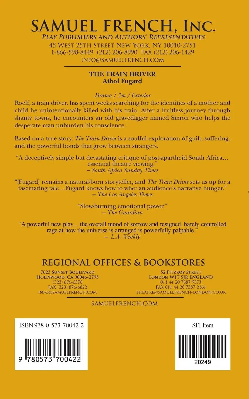 Rückseite: 9780573700422 | The Train Driver | Athol Fugard | Taschenbuch | Englisch | 2012