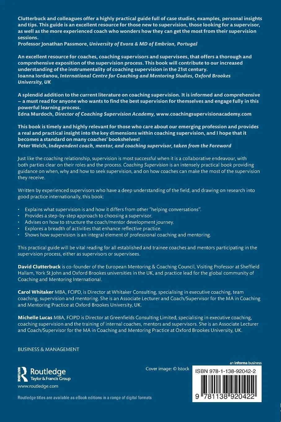 Rückseite: 9781138920422 | Coaching Supervision | A Practical Guide for Supervisees | Taschenbuch