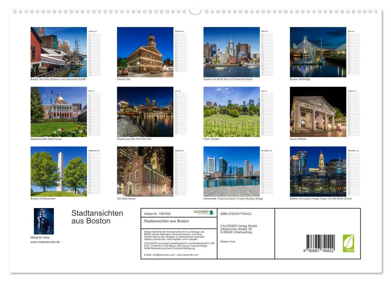 Bild: 9783457740422 | Stadtansichten aus Boston (hochwertiger Premium Wandkalender 2026...