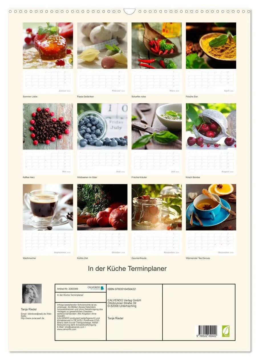 Bild: 9783516450422 | In der Küche Terminplaner (Wandkalender 2026 DIN A2 hoch), CALVENDO...