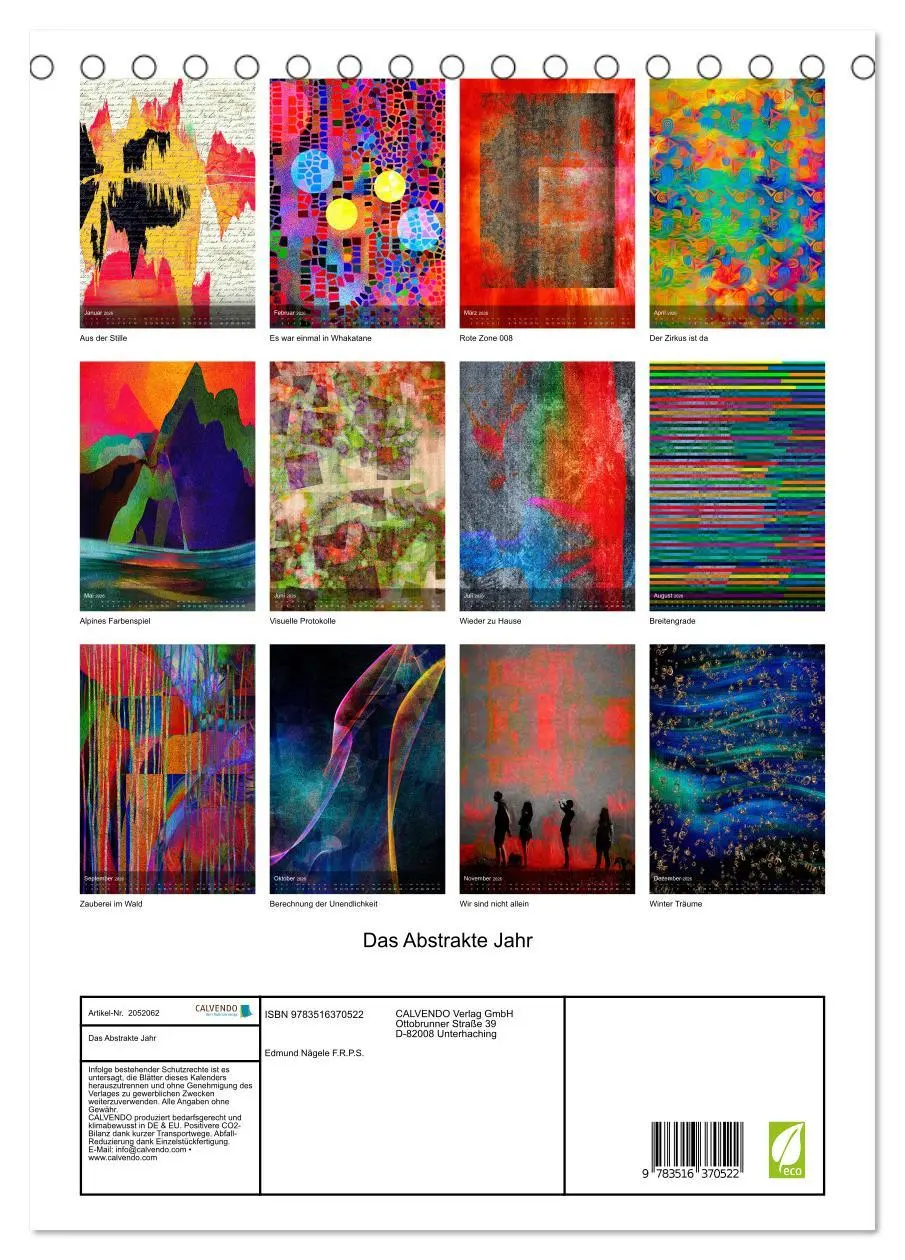 Bild: 9783516370522 | Das Abstrakte Jahr (Tischkalender 2026 DIN A5 hoch), CALVENDO...
