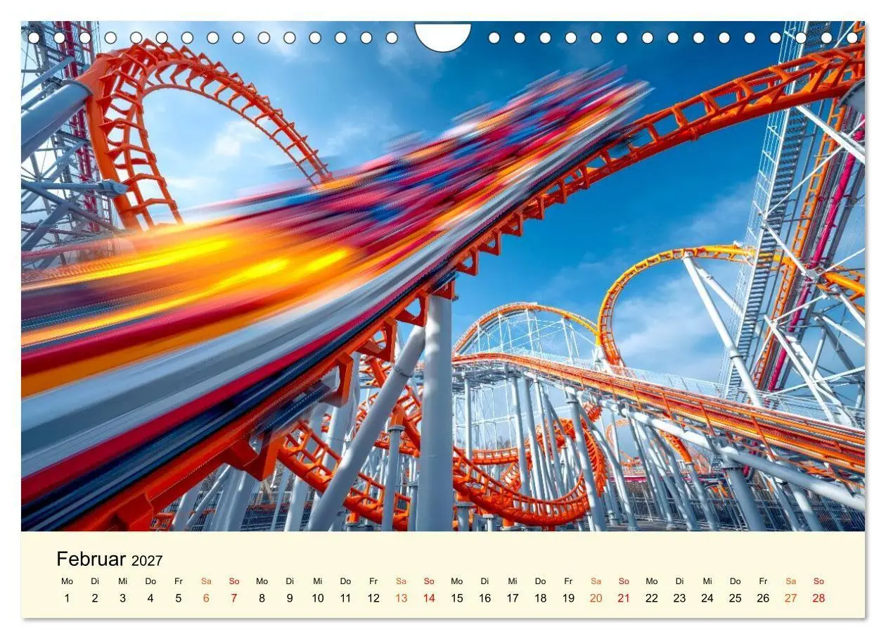 Bild: 9783594280522 | Achterbahn - High Tech, High Speed, High Thrill (Wandkalender 2027...
