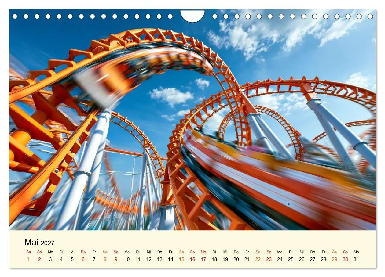 Bild: 9783594280522 | Achterbahn - High Tech, High Speed, High Thrill (Wandkalender 2027...