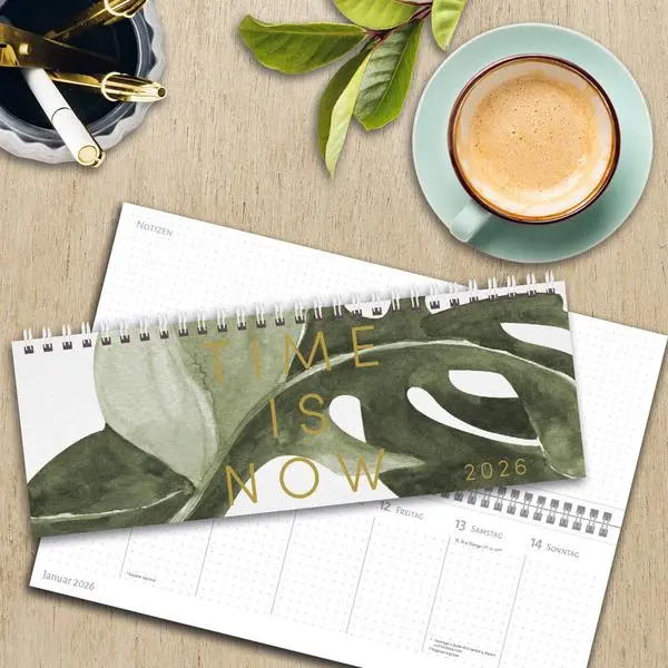 Bild: 9783731890522 | Tischquerkalender Time is now 2026 | Verlag Korsch | Kalender | 128 S.