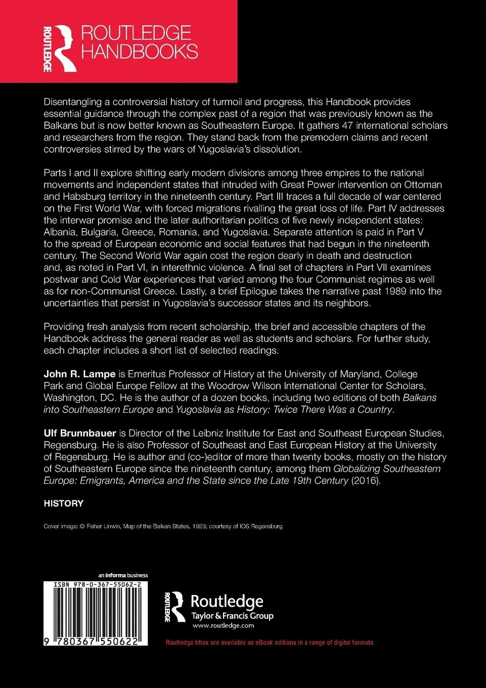 Rückseite: 9780367550622 | The Routledge Handbook of Balkan and Southeast European History | Buch