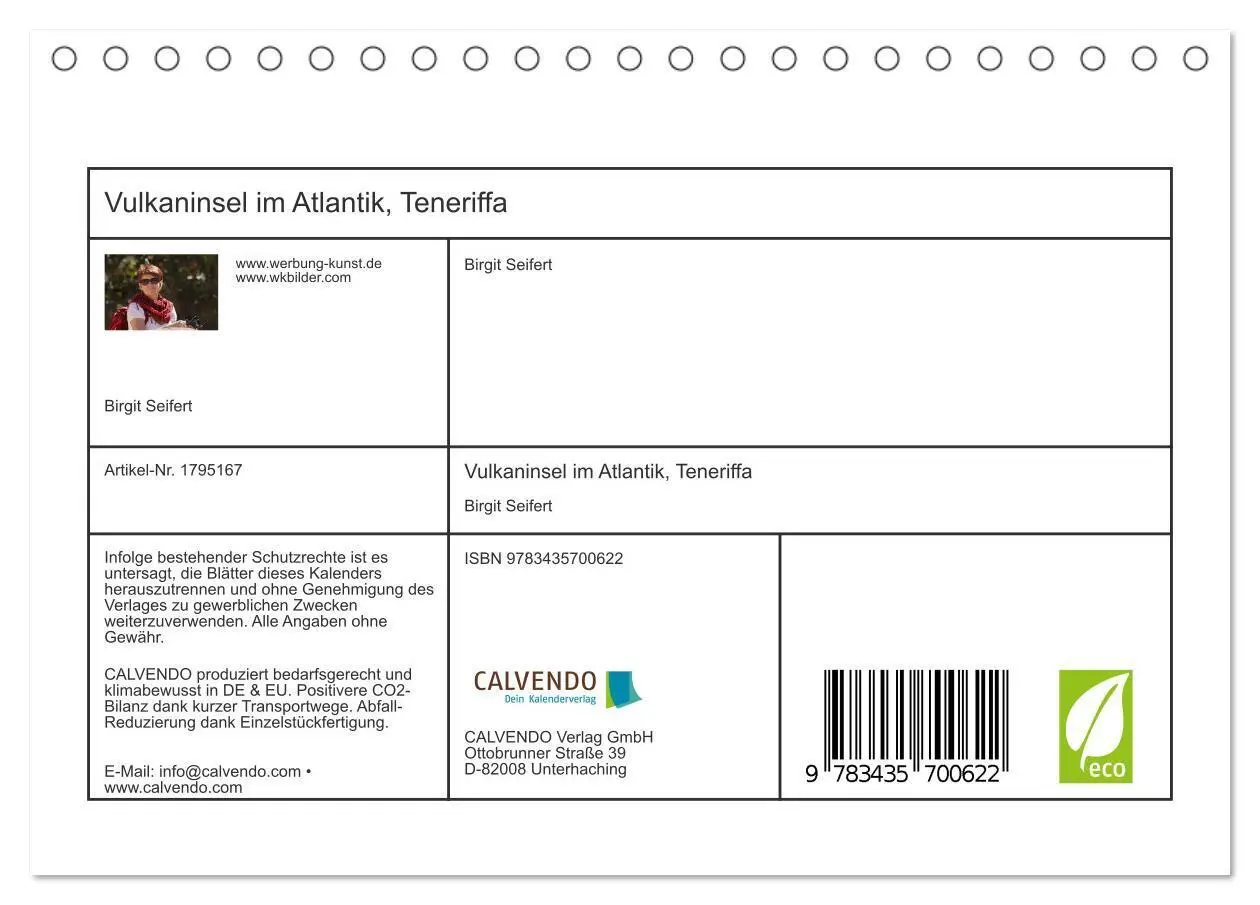Bild: 9783435700622 | Vulkaninsel im Atlantik, Teneriffa (Tischkalender 2025 DIN A5...