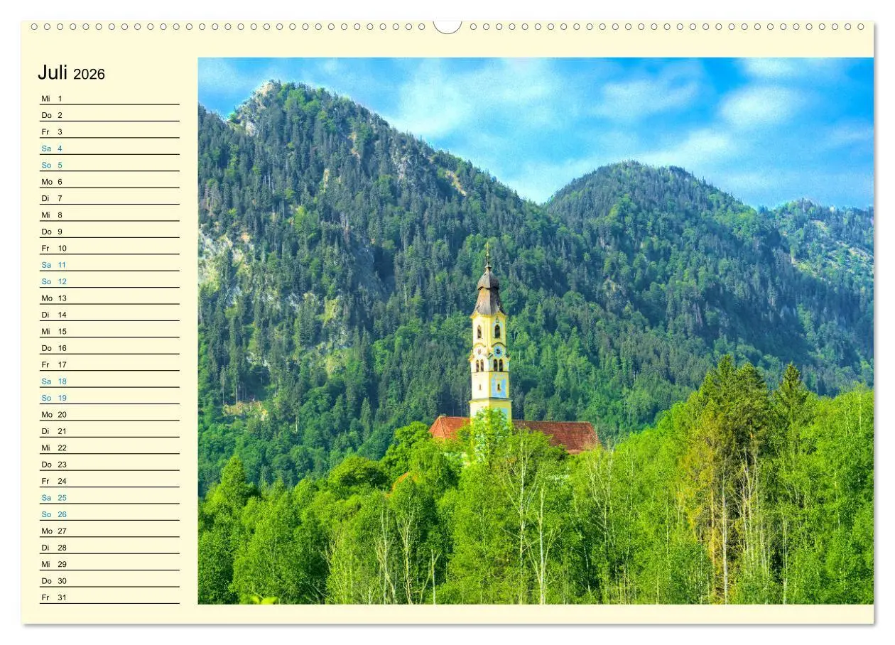 Bild: 9783457410622 | Bayern - Idylle zwischen Allgäu und Bayerischen Alpen (Wandkalender...