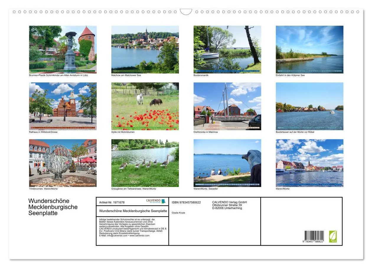 Bild: 9783457580622 | Wunderschöne Mecklenburgische Seenplatte (Wandkalender 2026 DIN A2...