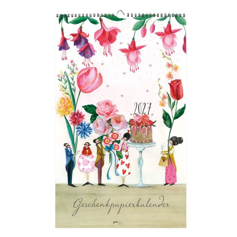 Cover: 9783911060622 | Geschenkpapierkalender Blumen 2027 | Silke Leffler | Kalender | 13 S.