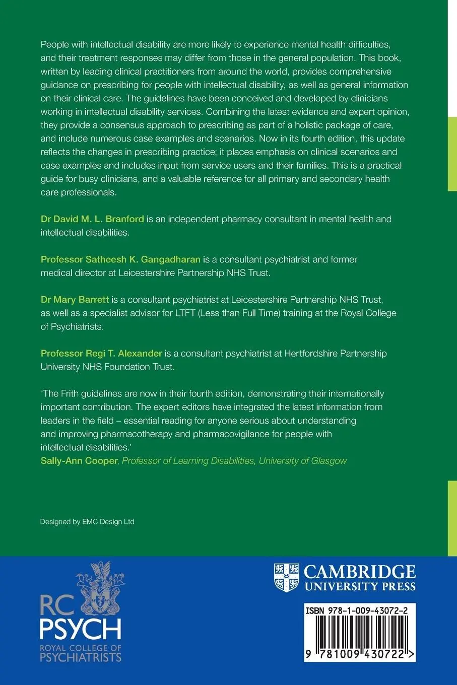Rückseite: 9781009430722 | The Frith Prescribing Guidelines for People with Intellectual...