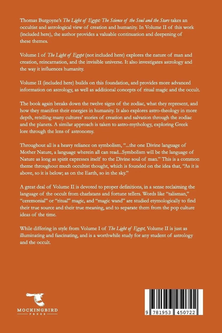 Rückseite: 9781953450722 | The Light of Egypt | Volume Two, the Science of the Soul and the Stars