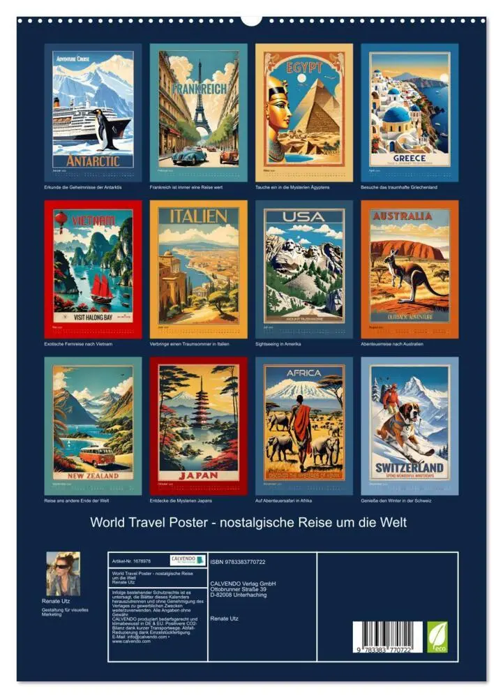 Bild: 9783383770722 | World Travel Poster - nostalgische Reise um die Welt (hochwertiger...