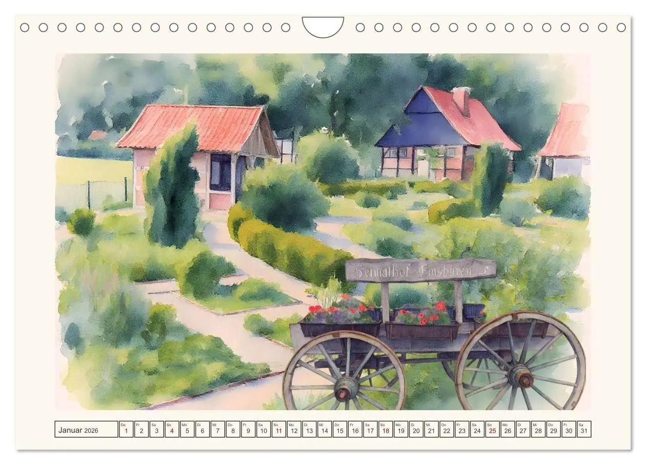 Bild: 9783516730722 | Von Süd nach Nord durch's Emsland (Wandkalender 2026 DIN A4 quer),...