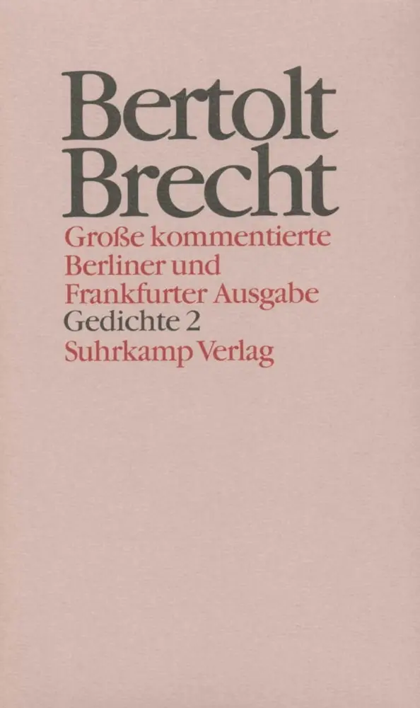 Cover: 9783518400722 | Gedichte. Tl.2 | Sammlungen 1938-1956 | Bertolt Brecht | Buch | 490 S.