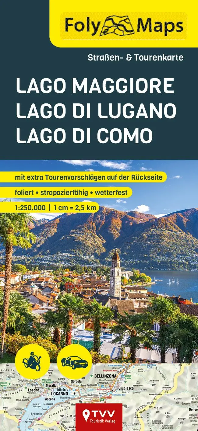 Cover: 9783965990722 | FolyMaps Lago Maggiore Lago di Lugano Lago di Como | GmbH (u. a.)