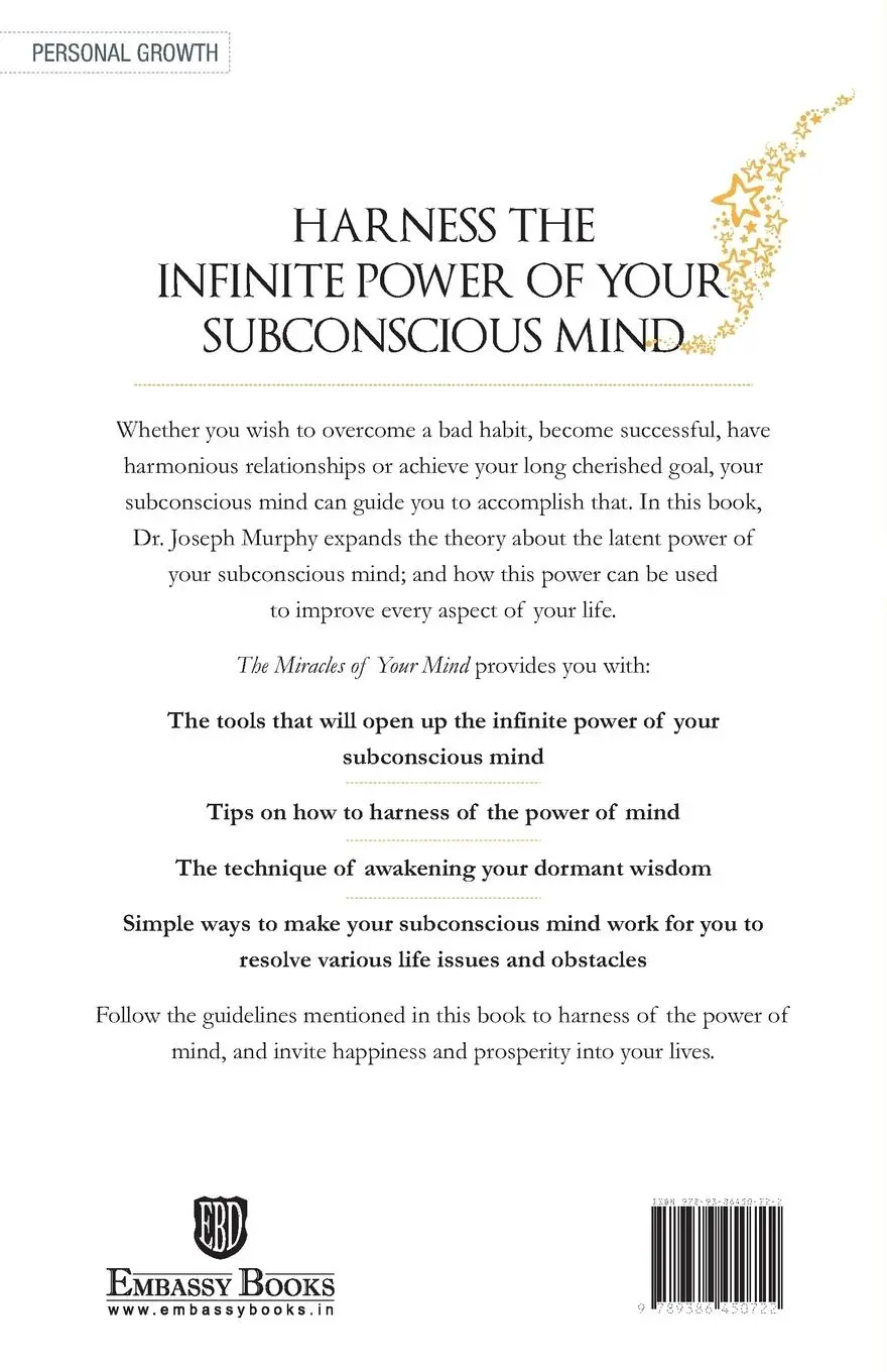 Rückseite: 9789386450722 | Miracles of Your Mind | Joseph Murphy | Taschenbuch | Englisch | 2017