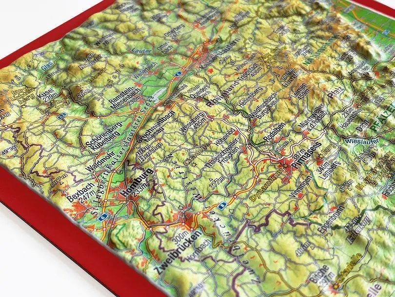 Bild: 4251405900822 | Reliefpostkarte Pfälzer Wald | André Markgraf (u. a.) | (Land-)Karte
