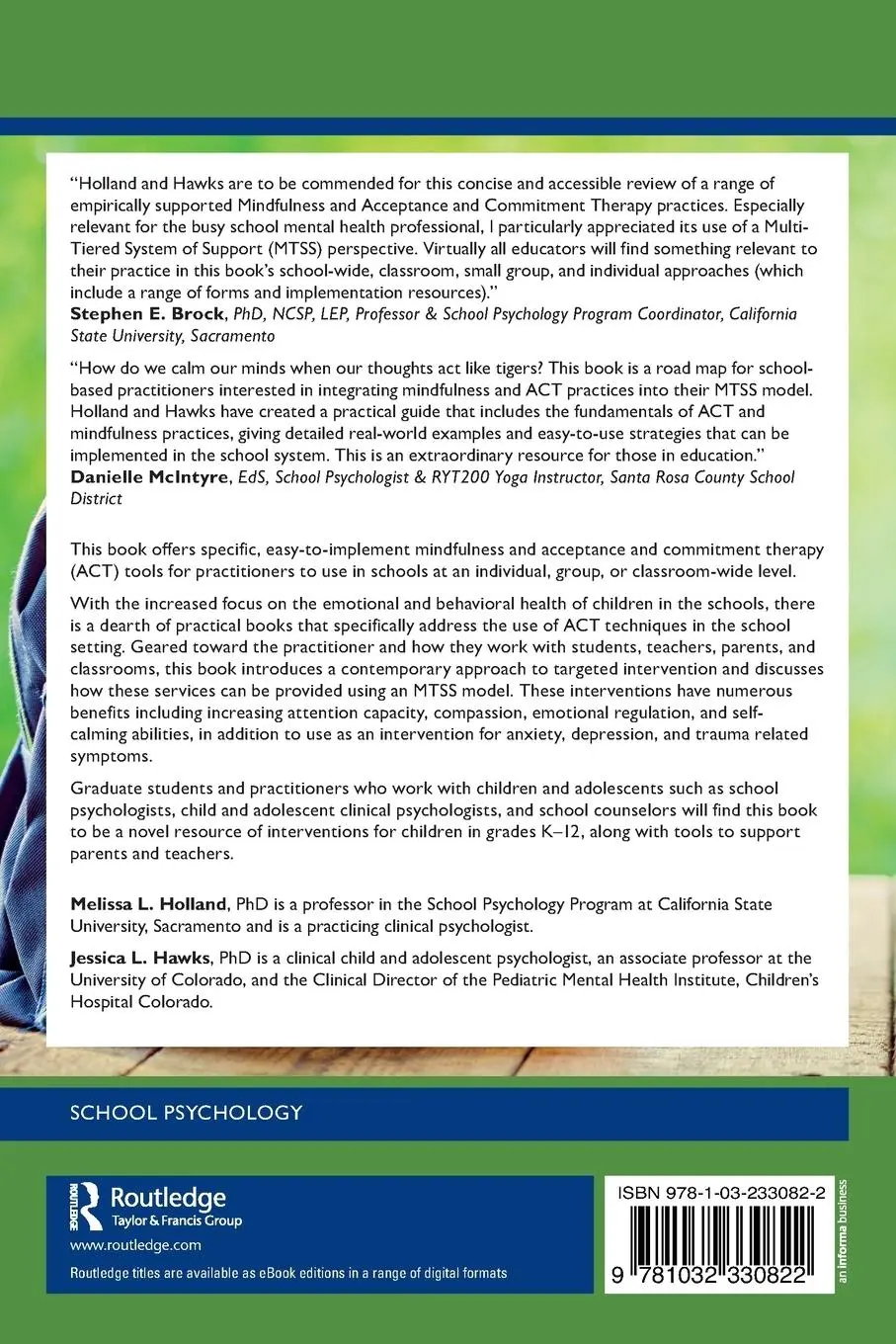 Rückseite: 9781032330822 | Mindfulness and Acceptance and Commitment Practices in the School...