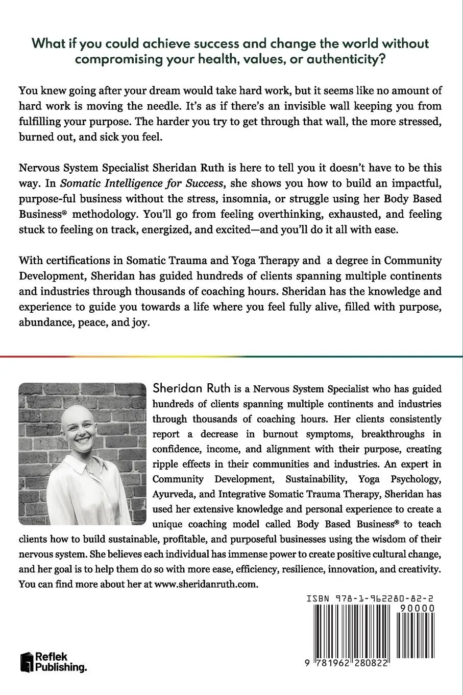 Rückseite: 9781962280822 | Somatic Intelligence for Success | Sheridan Ruth | Taschenbuch | 2000
