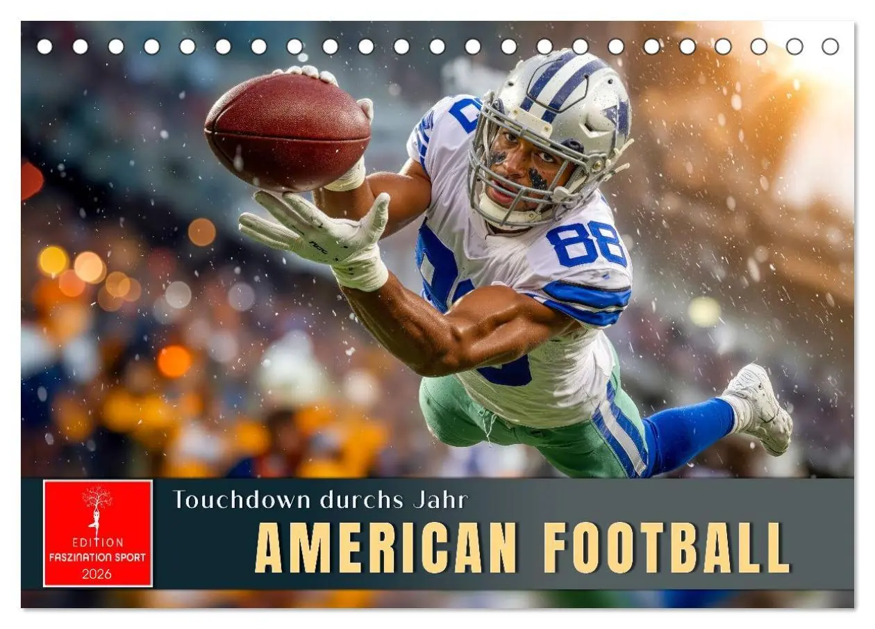 Cover: 9783516650822 | American Football - Touchdown durchs Jahr (Tischkalender 2026 DIN...