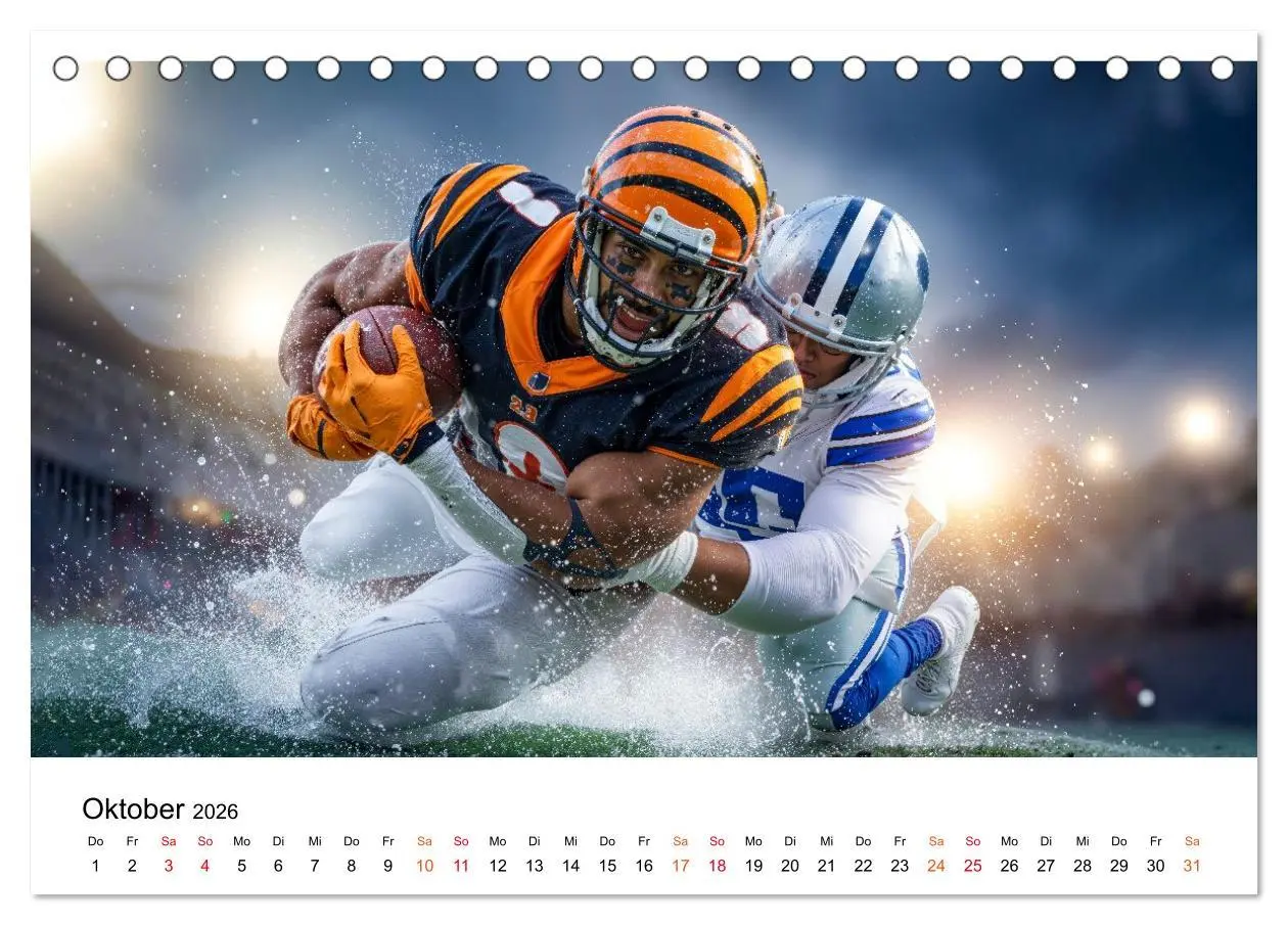 Bild: 9783516650822 | American Football - Touchdown durchs Jahr (Tischkalender 2026 DIN...