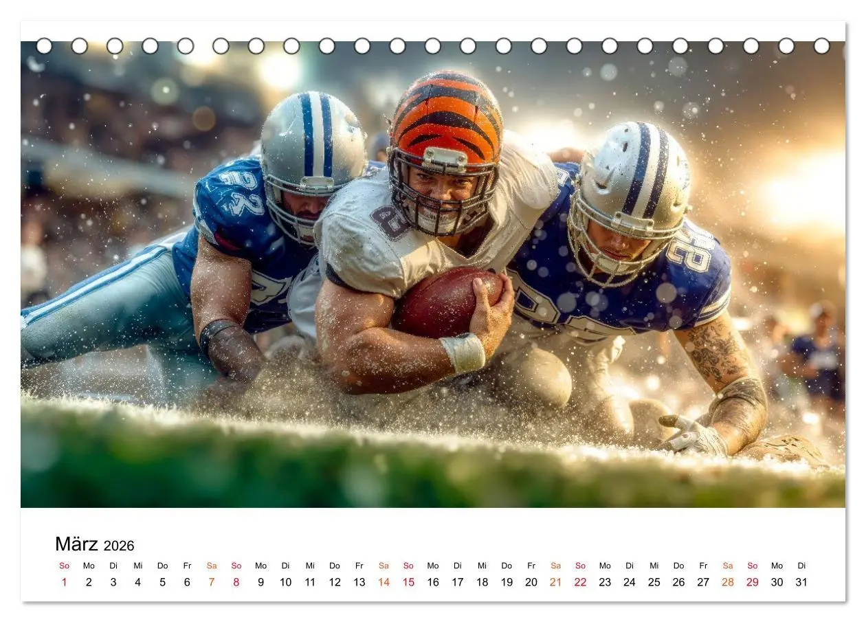 Bild: 9783516650822 | American Football - Touchdown durchs Jahr (Tischkalender 2026 DIN...