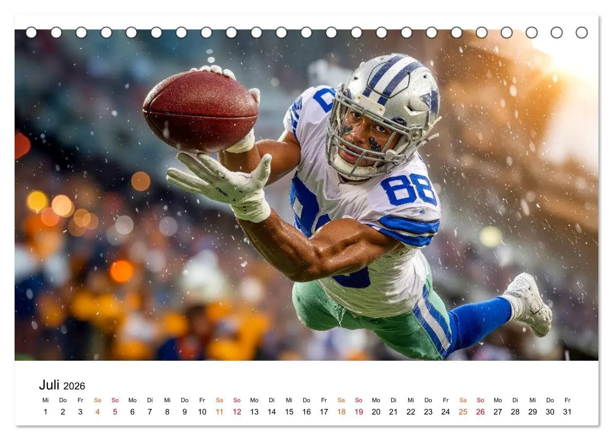 Bild: 9783516650822 | American Football - Touchdown durchs Jahr (Tischkalender 2026 DIN...
